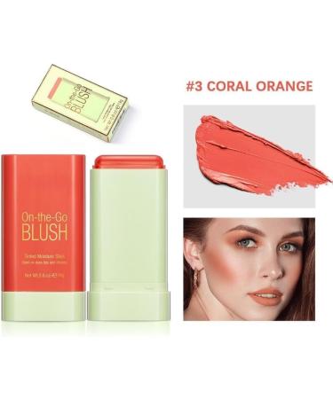 PICKX On-the-Go Makeup Blush Stick Tinted Moisture Stick Shadow Lips Cheek Blusher Creamy Makeup Long Lasting Natural Nude Makeup for All Skin (orange) - Buy Online on GoSupps.com