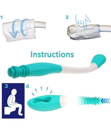 Long Handle Bottom Wiper - Comfort Toilet Aid Tool for Easy Self-Wipe Hygiene - Buy Online on GoSupps.com