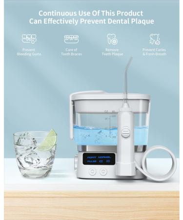 AUPO Water Flossers Hand held Water flossers for Teeth Rechargeable Electric Dental Oral Irrigator 600ml Water Tank Toothbrush Combo in One 10 Modes Water Flosser with Wire Travel Home
