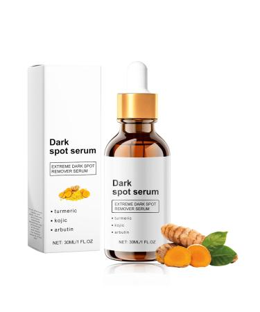 Turmeric Serum for Face - Kojic Acid Serum - Dark Spot Correcting Glow Serum - Arbutin Serum for Skin Lig_htening - Dark Spot Remover Face Serum - Facial Serum for Bri_ghtening Hydrating (30ml)