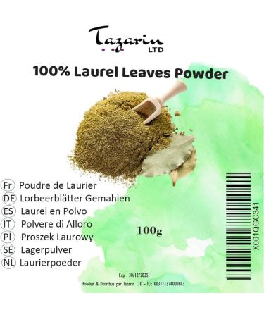  Tazarin LTD TazarinLtd 100 g Bay Leaves Crushed - Bay Powder - Intense Aroma and Taste - 100% Natural Pure and No Additives - Buy Online on GoSupps.com
