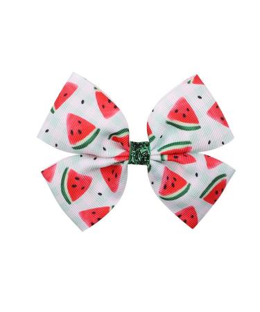 Watermelon Bow Hair Clips - Set of 6 Cute Fruit Hairclips for Girls - BBG22 - Buy Online on GoSupps.com
