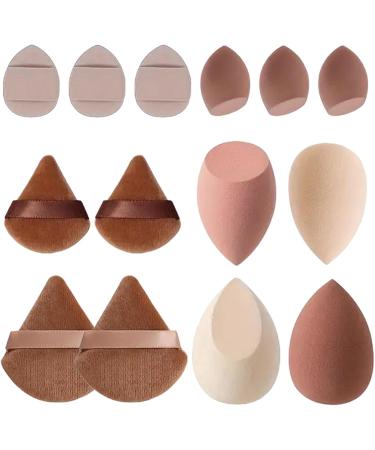 Powder Puff 14 Powder Puff Reusable Velvet Powder Puff with Strap Triangle Powder Puff Soft Cosmetic Foundation Powder Sponge Cushion Puff Resuable Foundation Sponge With Strap forDry Makeup Light Coffee - Buy Online on GoSupps.com