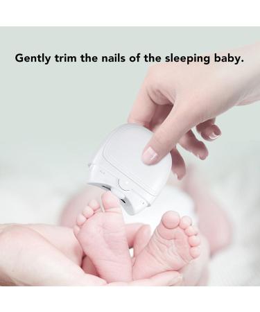 Automatic Nail Trimmer Electric Automatic Nail Clipper with Light Fingernail Cutter Nail Scraps Storage Rechargeable Safety Fingernail Trimmer for Kids Seniors Adult (White) - Buy Online on GoSupps.com