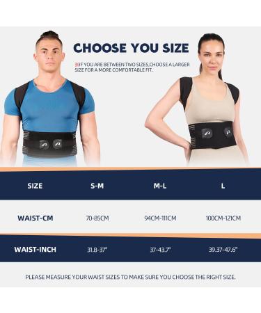 M Size Back Brace Posture Corrector for Men & Women - Adjustable Full Back Support for Scoliosis Hunchback Correction & Pain Relief - Buy Online on GoSupps.com