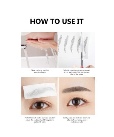 Beaupretty 4pcs Hair-like Eyebrow Stickers | Waterproof Transfers for Natural-looking Brows (Brown 1) - Women Men - Buy Online on GoSupps.com