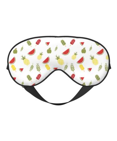 Cute Watermelon Blackout Eye Mask Double-Sided Soft Sleeping Eye Mask with Elastic Adjustable Straps