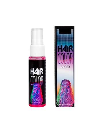 Hair Color Spray Temporary DIY Hair Dye Spray Instant Vivid Hair Color for All Hair Types Fast-Drying Non-Sticky Safe for Hair (Pink-1 30ml) Pink-1 1.01 Fl Oz (Pack of 1)