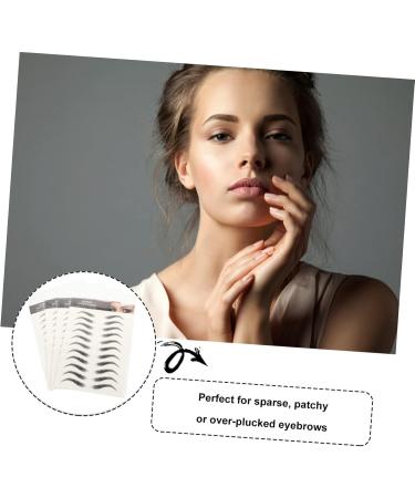 Beavorty 12 Sheets Eyebrow Stickers Black Makeup Makeup Tool Stickers False Eyebrows Dark Brown Natural - Buy Online on GoSupps.com