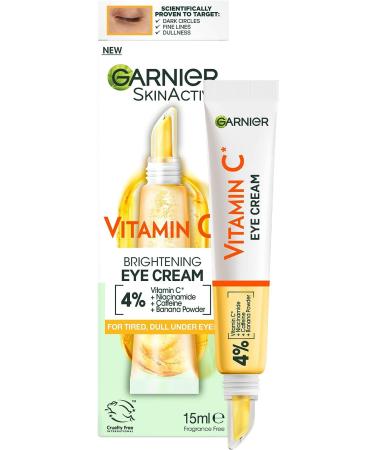 Garnier Eye Cream With 4% Vitamin C Brightening Eye Treatment For Dark Circles Prevents Under Eye Bags And Puffiness Vitamin C* 15ml