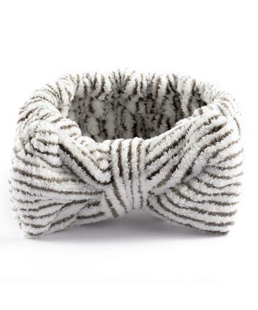 Aceorna Stripe Spa Headband - Soft Fleece Bow Hair Band for Face Washing & Makeup - Buy Online on GoSupps.com