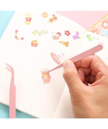 Evember Pink Craft Tweezers for Scrapbooking - Perfect for Stickers & DIY Eyelashes Accessories - Buy Online on GoSupps.com