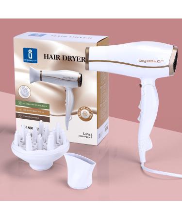 Aigostar Luna Professional Hair Dryer 2200W Negative Ion 2 Speed 3 Temperature Levels + Cold Air Button Folding Handle - Buy Online on GoSupps.com