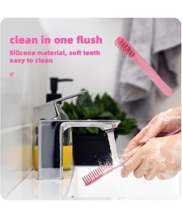 Silicone Massage Comb with Long Handle - Scalp Massager for All Hair Types - Soft Hair Combing & Relaxation - Rose Color - Buy Online on GoSupps.com