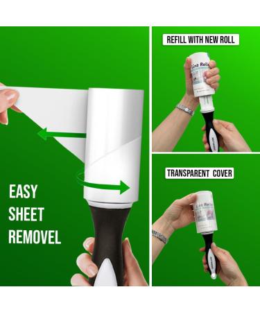 Urban Lark Extra Sticky Lint Rollers - 450 Sheets Defluffer for Clothes - Pack of 5 Lint Removers for Fur & Dust - Sticky Fluff Remover for Clothes & Carpets - 5 Lint Roller Refills with Bonus Cover - Buy Online on GoSupps.com