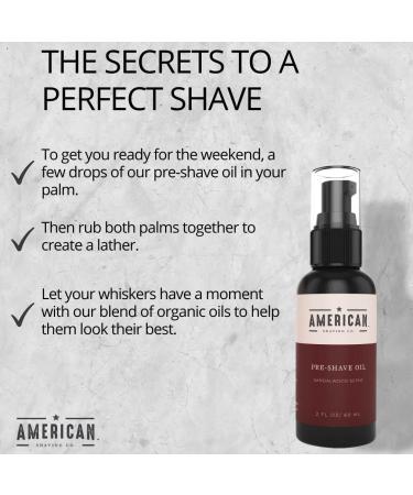 Premium Sandalwood Pre-Shave Oil | American Shaving Co - Natural Argan & Jojoba Blend for Smooth Irritation-Free Shave - 2 Oz - Buy Online on GoSupps.com