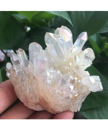 Natural Crystal Rough Beautiful White Flame Aura Quartz Crystal Cluster Specimen 200g - Buy Online on GoSupps.com