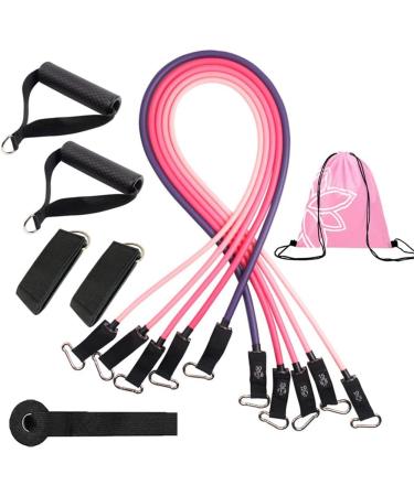 16 Pcs/Set Women Fitness Resistance Bands 100LBS 150LBS Training Belt Yoga Pull Rope Gym Equipment Elastic Tube (Multi Colored) Multicolor colored - Buy Online on GoSupps.com
