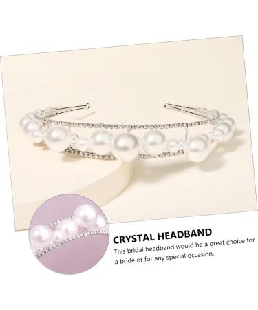 MERRYHAPY 1pc Pearl Headband Hair Jewels for Women Womens Hair Accessories Women Hair Accessories Bridesmaids Rhinestone Headpiece Baroque Rhinestone Tiara Elegant Headband Alloy - Buy Online on GoSupps.com