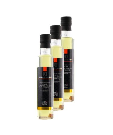 Lot 3x Specialty Grapeseed Oil with Black Truffle 1% - Bottle 250 ml