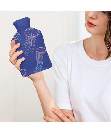 Jellyfish Hot Water Bottle with Plush Cover | Hand Warmer for Adults & Children 26.5x15.3cm - International Shipping - Buy Online on GoSupps.com