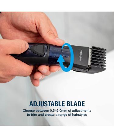Carmen C81076 Signature Cordless Hair Trimmer with Adjustable Cutting Blade and 5 Cutting Lengths Silver Hair Clippers - Buy Online on GoSupps.com