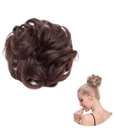 SEGO hair part hair tie curly bun hair extension hair extension messy updos 30g - natural black & dark golden brown 2AT33