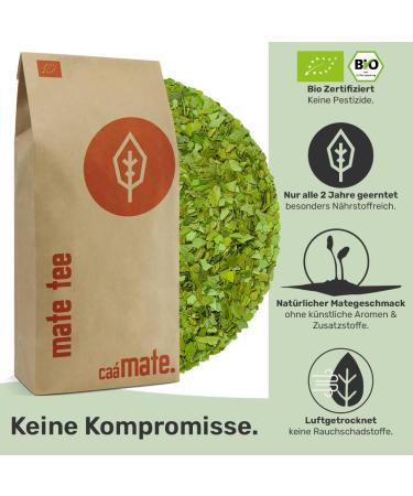 Bio Yerba Mate Tea 200g | Organic Fair & Ecological | Fresh & Green Mate Leaves | Certified & Packaged in Germany - Buy Online on GoSupps.com