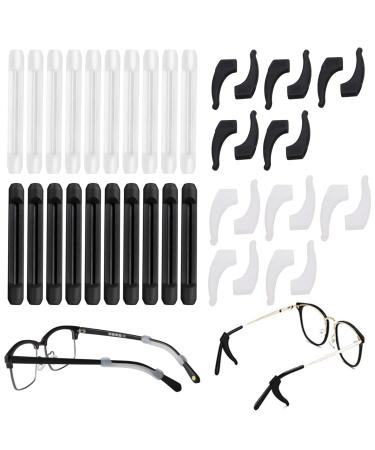 Wudqiji silicone glasses ear hooks glasses brake 20 pairs of glasses anti -slip anti -slip glasses ear hooks soft glasses anti -slip holder anti -slip holder anti