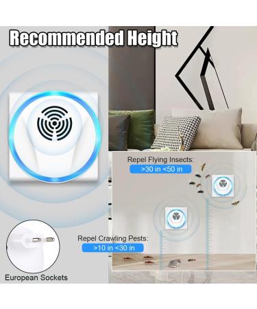Yangun Ultrasound Pest Control - 4 Pack Electronic Insect Repellers for Mosquitoes Mice & Spiders | Safe Indoor Protection - Buy Online on GoSupps.com