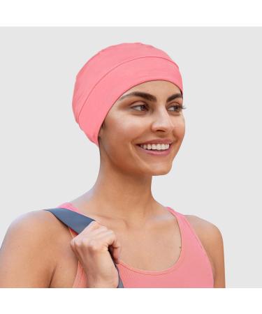 FocusCare 100% Bamboo Viscose Hats for Men & Women | Lightweight Helmet Liner & Sleep Cap for Chemo & Hair Loss - 2 Red & Burgundy - Buy Online on GoSupps.com