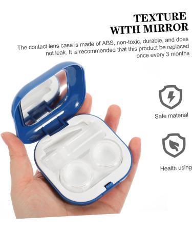 Buy SOLUSTRE Contact Lens Case Box - 2 Sets Travel-Friendly Design Blue - 7.3x7.3x2.6cm | International Shipping Available - Buy Online on GoSupps.com