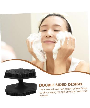 Housoutil cleansing brush silicone face scrubber face exfoliator Scrubber Scrub face brush makeup brush beard brush face washer brush washbasin facial cleansing brush scrubber - Buy Online on GoSupps.com