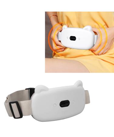 Portable heating pillows for cramps and back pain USB hot compress vibration 6 corridors adjustable reduced pain gifts for women and girls white