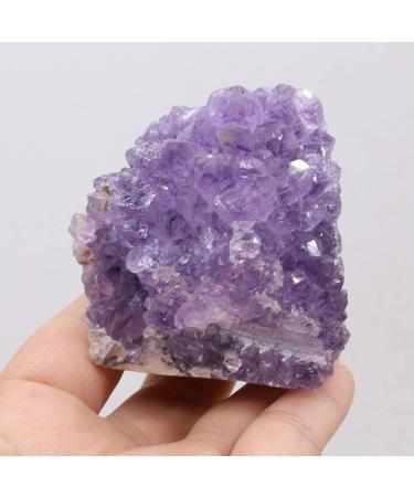 1PC 200-300g Natural Uruguayan Geode Amethyst Cluster Quartz Specimen Irregular Purple Gravel Ore Home Decoration Stone Mineral Specimen 50-80mm-200g-300g Amethyst - Buy Online on GoSupps.com