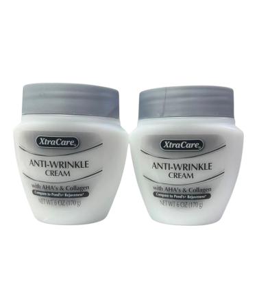 Anti-Wrinkle Cream with AHA's and Collagen Hydrating Facial Moisturizer Nourishing skincare for Women 6Oz Jar (Pack of 2 Pack)