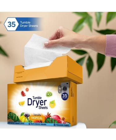 Tropical Tumble Dryer Sheets 105 - Long Lasting Fragrance and Softness | Static Protection, Crease Reduction & Fabric Freshness - Buy Online on GoSupps.com