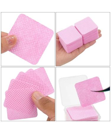 400pcs Glue Wipes - Eyelash & Nail Glue Remover Pads | Makeup Remover Tools | Pink Non-Woven Fabric Sheets - Buy Online on GoSupps.com