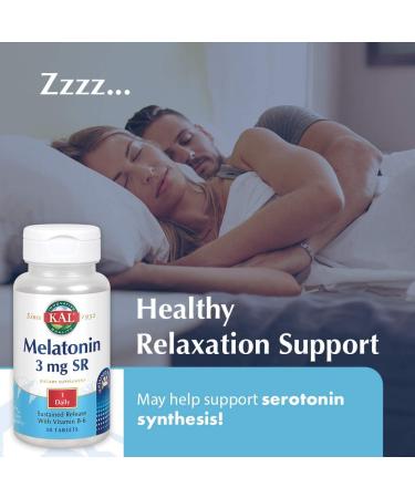 KAL 3 mg Melatonin Tablets - 30 Count | Sleep Aid Supplement - Buy Online on GoSupps.com
