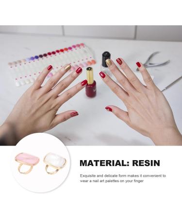 Uonlytech Palettes Nail Art en R sine Forme Bague Lot de 2 Plateau M lange Couleurs pour Salons et Amateurs Manucure - Buy Online on GoSupps.com
