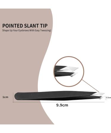 (4-Piece) Professional Stainless Steel Tweezers Set Precision Eyebrows Tweezers for Trimming Eyebrows Debris Ingrown Hairs Facial Hair and Blackheads (4 Different Tweezer Tips Pink) - Buy Online on GoSupps.com