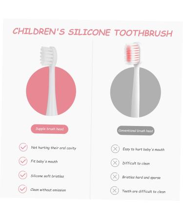 Shop FRCOLOR Pink Child Silicone Toothbrush | Portable Teeth Cleaning Brush for Kids - Buy Online on GoSupps.com
