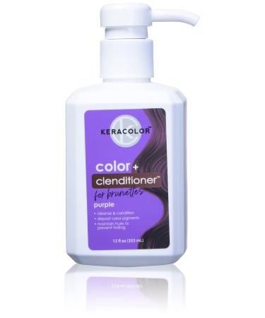 Keracolor Clenditioner for Brunettes - Semi Permanent Hair Color Depositing Conditioner, Cruelty-free, 12 Fl. Oz. Purple - Buy Online on GoSupps.com