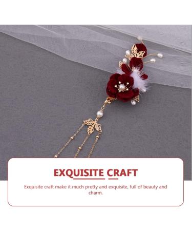 LALAFINA Antique Fur Ball Hair Clip Dangle Tassel Hairpin Women Flower Hair Barrette Dangle Tassel Hair Clip Hair Accessory for Women Japanese Hair Abs Accessories Girl Hanfu - Buy Online on GoSupps.com