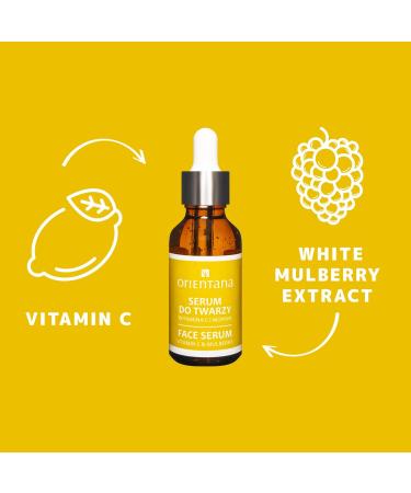 Orientana - Face Serum Vitamin C & Mulberry | Natural Vegan | Anti Aging Moisturiser Redness Pigmentation & Dark Spot Treatment | Hydrating Firming & Brightening Skin - 30ml - Buy Online on GoSupps.com