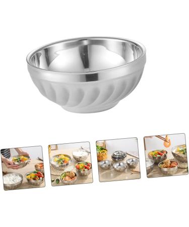OUNONA 6 Pcs Bowl Decanter Coin Purse Housewarming Gifts Butter Dish with Lid Mini Bunny Figurines Pasta Salad Plates Jelly Scraper Korean Utensils Double Stainless Steel Food Tableware Silverx2pcs 19.5X19.5X8CMx2pcs - Buy Online on GoSupps.com