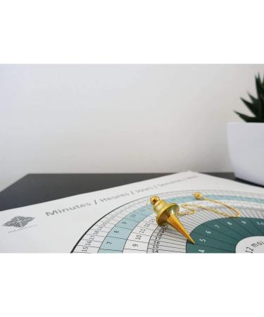 Brass & Copper Dowsing Rod and Oracle Pendulum Set - Radiesthesia Pack (35 cm x 12 cm) for Accurate Energy Reading | International Shipping Available - Buy Online on GoSupps.com