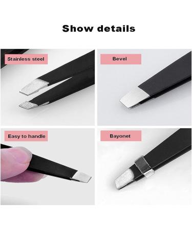 Professional Precision Tweezers Set for Facial Hair, Eyebrows, Splinter & Ingrown Hair Removal - Stainless Steel Tweezers Kit for Women and Men - Buy Online on GoSupps.com
