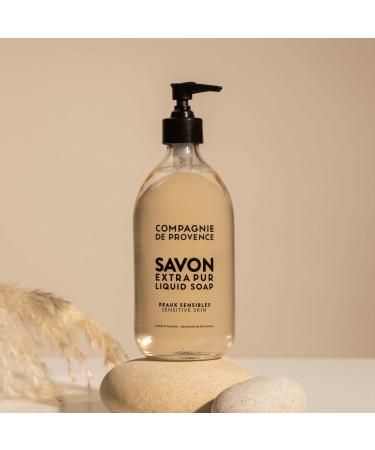 Compagnie de Provence Savon de Marseille Extra Pure Liquid Soap - Sensitive Skin - 16.7 Fl Oz Glass Pump Bottle - Buy Online on GoSupps.com