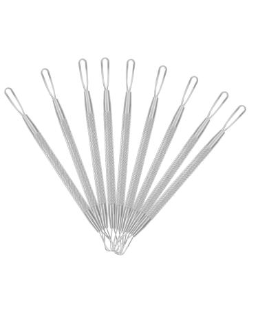 CANIGHT 7pcs Double-headed Extrusion Ring Blackhead Tool Comedone Needle Blackhead Cleaner Stainless Steel